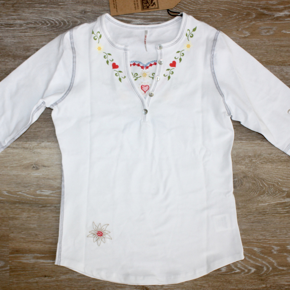 Alp-n-Rock Women's XS / 1 White 3/4 Sleeve Henley